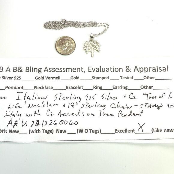 #AAU Tree of Life 925 Silver Pendant & 18” 925 Chain - Picture 10 of 11